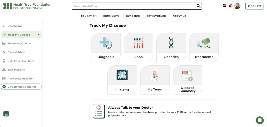 Track Your Myeloma Labs with HealthTree Cure Hub - HealthTree for
