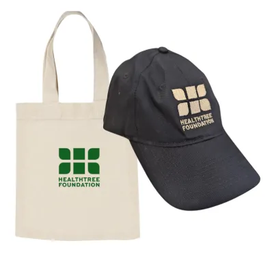 HealthTree tote and hat