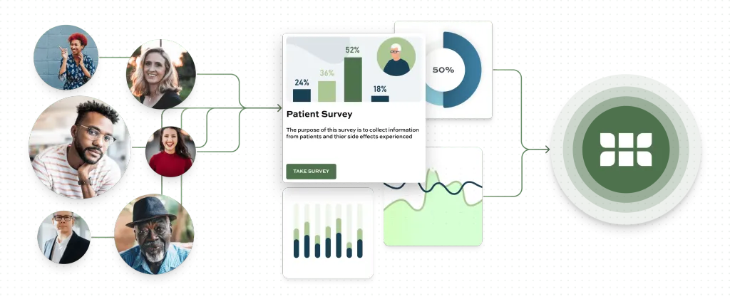 HealthTree Cure Hub Surveys demo image