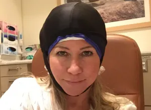 Cold caps are sometimes worn by chemo patients who are trying to minimize hair loss. PLEASE consult with your oncologist prior to using.