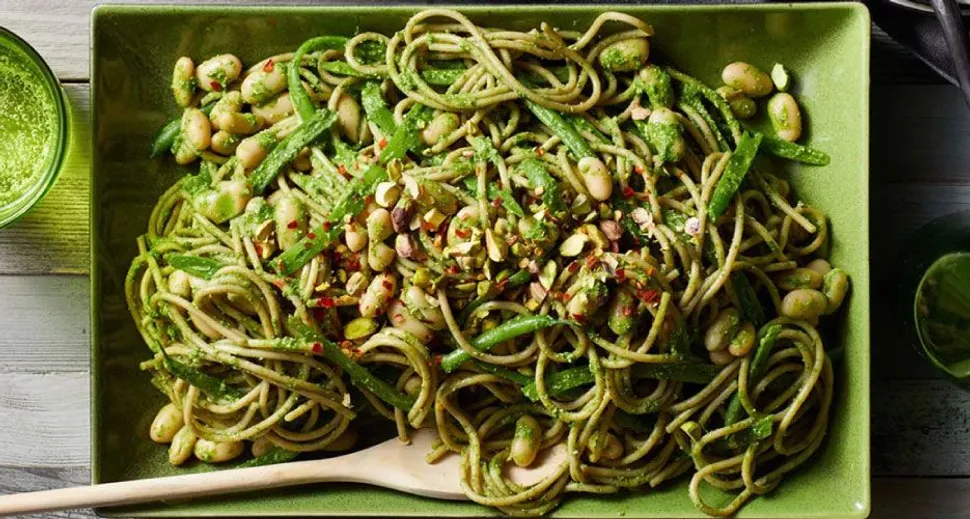 Green Bean Pasta With Cashew Pesto image