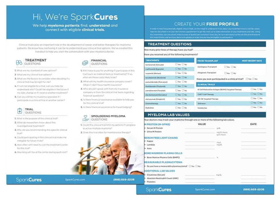 SparkCures New Clinical Trial Patient Worksheet Guides Through Trial Exploration image